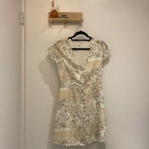 Aritzia Wilfred Button Front Short Sleeve Dress